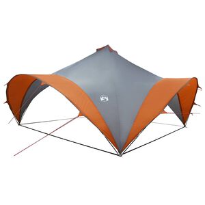 vidaXL Partytent Grijs en Oranje 500 x 500 x 350 cm Polyester en staal