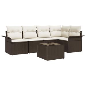 vidaXL Tuin Sofa Set 6 st poly rattan