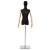 vidaXL Verstelbare mannequin van 165-213 cm met voet Vrouw PP Zwart