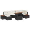 vidaXL Tuinbankenset 8 st Zwart en Beige