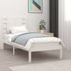 vidaXL Bedframe massief hout wit 75x190 cm