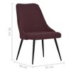 vidaXL Eetkamerstoelen 2 st stof paars