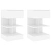 vidaXL Nachtkastjes 2 st 40x35x65 cm bewerkt hout wit