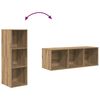 vidaXL Tv-meubelset 2 pcs Artisan Eiken 37 x 37 x 107 cm Bewerkt hout