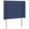 vidaXL Boxspring met matras en LED stof blauw 90x200 cm