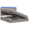 vidaXL LED Opslagbed met Matras Taupe 160 x 200 cm Stof