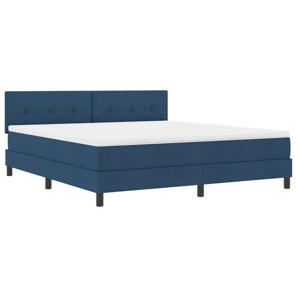 vidaXL Boxspringbed met matras met hoofdeinde Blauw 180 x 200 cm Stof