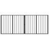 vidaXL Hondenhek 2 pcs Zwart 100 x 80 cm Gegalvaniseerd staal