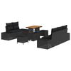 vidaXL Tuinbankenset 8 st Zwart poly rattan