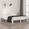 vidaXL Bedframe massief hout wit 150x200 cm