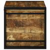 vidaXL Opbergbox Bruin en zwart 50 x 50 x 50 cm Ruw Mango Hout