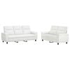 vidaXL Bankstel 2 pcs Wit Stof