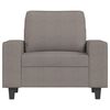 vidaXL Fauteuil met voetenbank 60 cm stof taupe