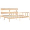 vidaXL Bedframe met hoofdbord massief hout