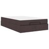 vidaXL Bedframe met matras 2 st Tan Stof