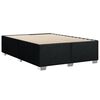 vidaXL Boxspring met matras stof zwart 160x200 cm