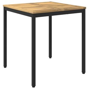 vidaXL Tuindiner tafel Wit en zwart 70 x 68,5 x 75 cm