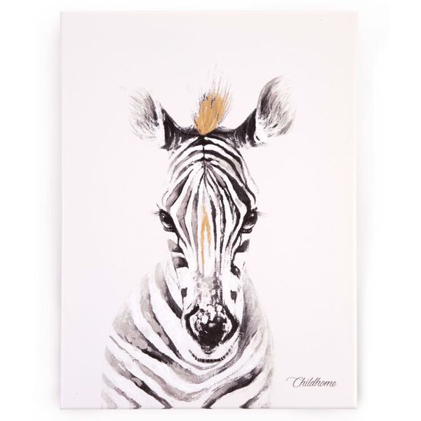 CHILDHOME Olieverfschilderij 30x40 cm zebra