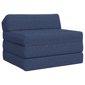 vidaXL Vouwbare Bankbed Blauw 200 x 70 x 10 cm Stof