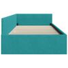 vidaXL Hoekbedframe met hoofdeinde Turquoise 90 cm x 190 cm Fluweel