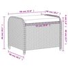 vidaXL Tuinkruk met kussen 58x46x46 cm poly rattan grijs