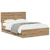 vidaXL Bed Frame with Storage and Headboard Artisan Oak 120 x 200 cm