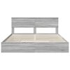 vidaXL Opslag bed met lade Grijs Sonoma 200 x 200 cm Bewerkt hout