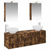 vidaXL Badkamerkastenset 5 pcs Gerookt eiken Bewerkt hout