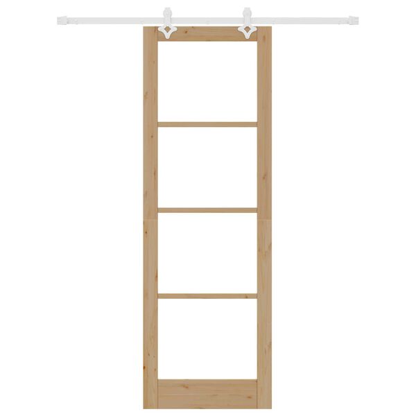 vidaXL Schuifdeur Naturel 78 x 232 cm Massief grenenhout en glas