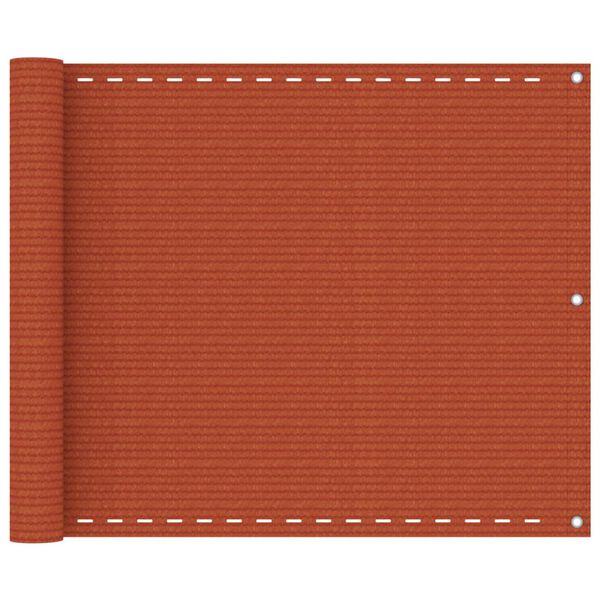 vidaXL Balkonscherm 75x300 cm HDPE oranje