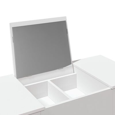 vidaXL Kaptafel met spiegel 100x45x76 cm wit