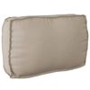 vidaXL Bankstel met kussen Taupe 133 x 92 x 69 cm Massief Acaciahout