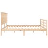 vidaXL Bedframe met hoofdbord massief hout 200x200 cm