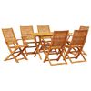 vidaXL Tuin eettafelset 7 st Bruin Massief Acaciahout