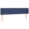 vidaXL Hoofdbord LED 183x16x78/88 cm stof blauw