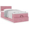 vidaXL Ottoman bed met matras 80x200cm fluweel roze
