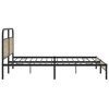 vidaXL Bedframe zonder matras metaal gerookt eikenkleurig 183x213 cm