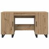 vidaXL Bureau artisanaal eikenkleurig 140 x 50 x 75 cm Bewerkt hout