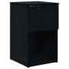 vidaXL Bed kast Zwart eiken 29 x 31,5 x 49 cm Bewerkt hout