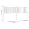 vidaXL Hoofdbord metaal zwart 200 cm