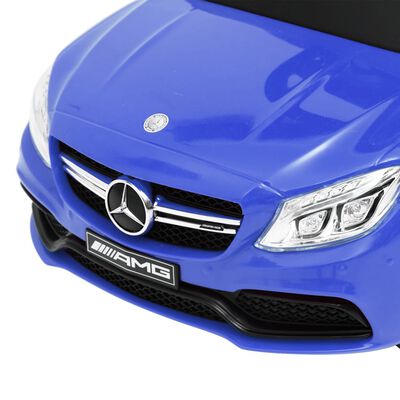vidaXL Duw-loopauto Mercedes Benz C63 blauw