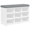 vidaXL Schoenenbank Wit 82x32x50 cm Bewerkt Hout