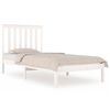 vidaXL Bedframe massief grenenhout wit 90x200 cm