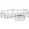 vidaXL 7-delige Loungeset met kussens massief grenenhout wit