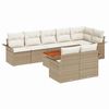 vidaXL Tuinbankenset 9 st Beige poly rattan