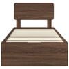 vidaXL Bedframe met lade Bruine eik 75 x 190 cm Geconstrueerd hout