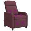 vidaXL Massage Recliner Paars Stof