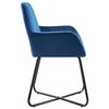 vidaXL Eetkamerstoelen 6 st fluweel blauw