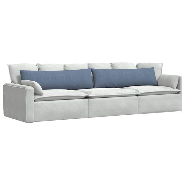 vidaXL Sofa Kussens 2 stuks Blauw 145 x 40 cm Cordstof