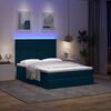 vidaXL Ottoman bed met matrassen en LED's 140x200cm fluweel